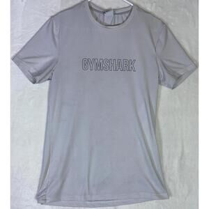 Gymshark Mens White Short Sleeve Round Neck Activewear Pullover T-Shirt S Stain